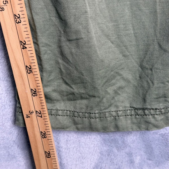 Old Navy Drapey Wide Leg Cargo Pants Women M Green Bare Ground Utility Y2K Baggy - Picture 8 of 10